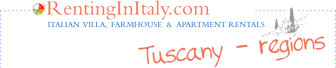 Tuscany - accommodation by region and area
